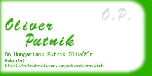 oliver putnik business card